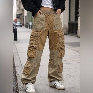 John Elliott two-tone Cargo pants size 2 distressed
